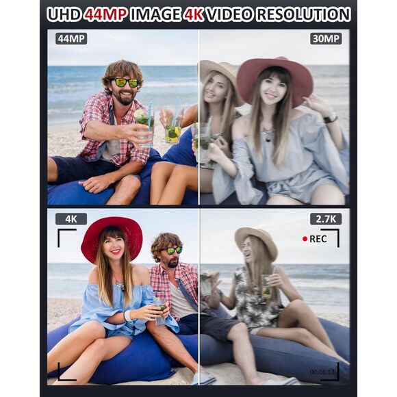 Digital Camera - 4K 44MP UHD Digital Cameras for Photography - Autofocus - Picture 6 of 7